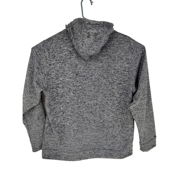 Under Armour Men Gray Blue Sweat Hoodie Loose Fit Storm Fleece SZ-XL Drawstring - Picture 3 of 7